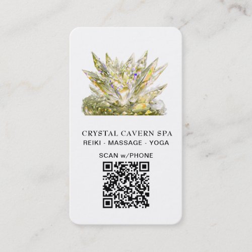  Gold Cosmic Sparkling Magical QR Crystal Business Card
