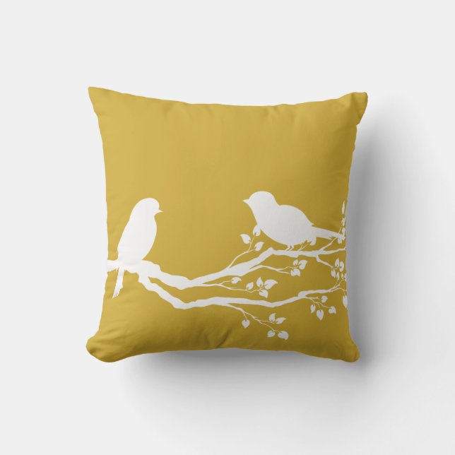 Gold Country Silhouette Throw Pillow (Front)