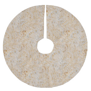 Gold Cowhide Metallic Western Modern Christmas Brushed Polyester Tree Skirt