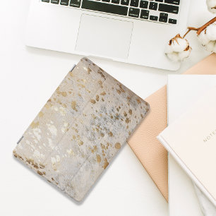 Gold Cowhide Print Metallic iPad Pro case
