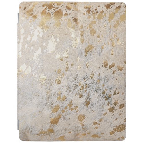 Gold Cowhide Print Metallic iPad Pro case