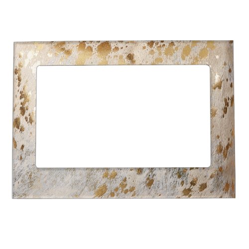 Gold Cowhide Print Metallic Placemat Magnetic Frame