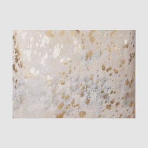 Gold Cowhide Print Metallic Tissue Paper