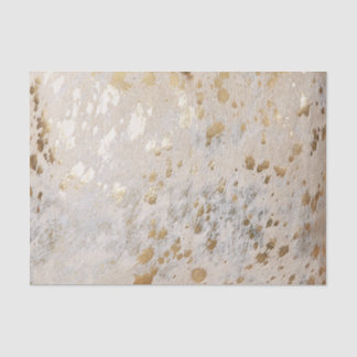 Gold Cowhide Print Metallic Tissue Paper