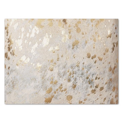 Gold Cowhide Print Metallic wrapping paper