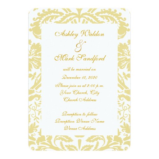 Cream And Gold Wedding Invitations 7