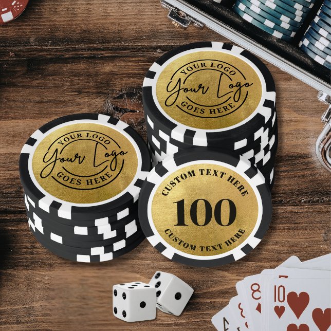 Gold Create Your Own Logo Poker Chips (Create Your Own Logo Gold Poker Chips)