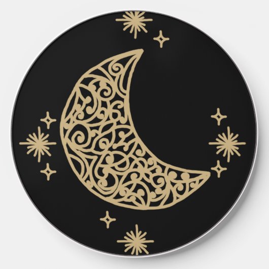 Gold Crescent Moon Wireless Charger (Front)
