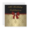 Gold Crest Red Bow Womans Elegant 50th Birthday