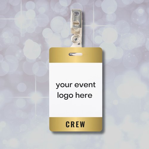 Gold Crew Staff Event Badge
