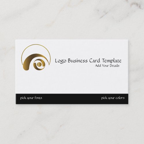 Gold Crop Circles Logo _ Simple Reiki Logo Business Card
