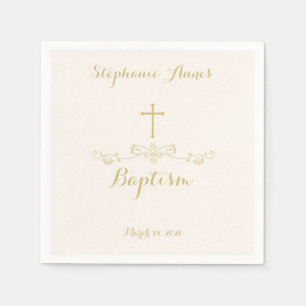 Gold Cross and Laurels Napkins