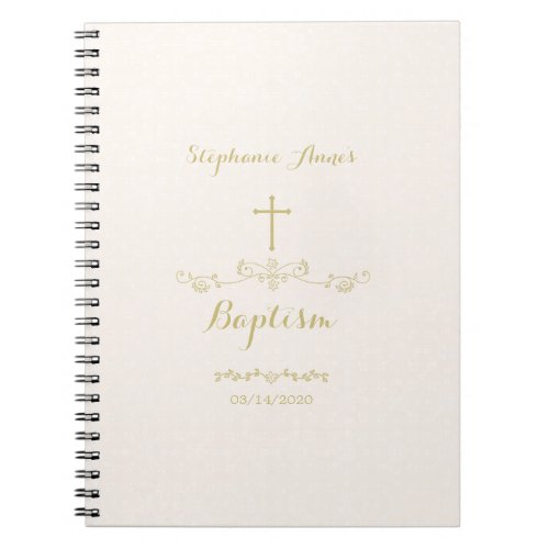 Gold Cross and Laurels Notebook