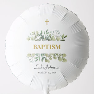Gold Cross Baptism Balloon