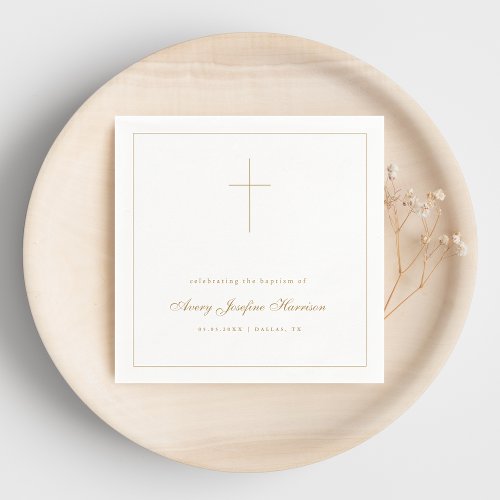Gold Cross Christening Baptism Religious Party