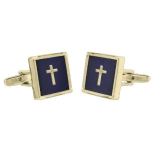 Gold Cross Cufflinks