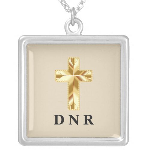 Gold Cross DNR Silver Plated Necklace