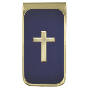 Gold Cross Gold Finish Money Clip