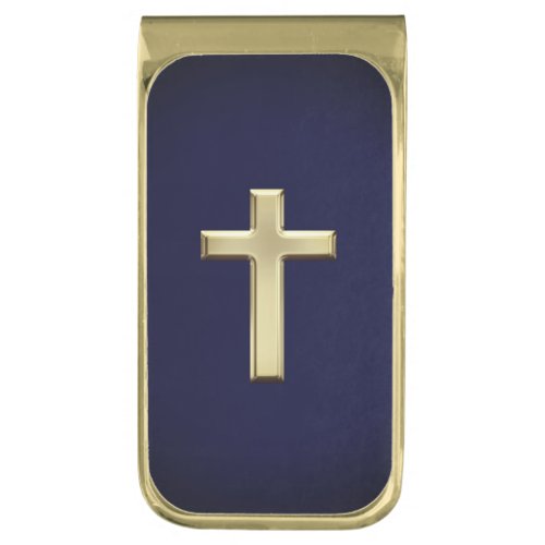 Gold Cross Gold Finish Money Clip