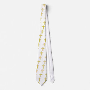 Gold Cross Neck Tie
