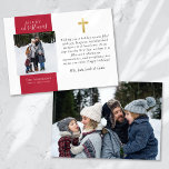 Gold Cross Photo Merry Christmas Holiday Card<br><div class="desc">Send love to family and friends with this photo holiday card.</div>