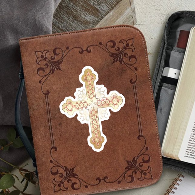 Gold cross sticker (Creator Uploaded)