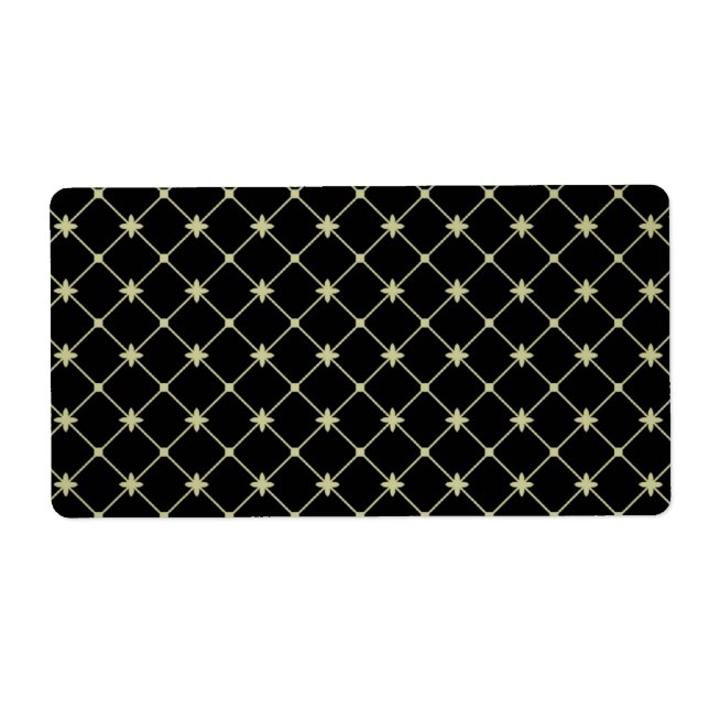 Gold Crosses on Black Template Label (Front)