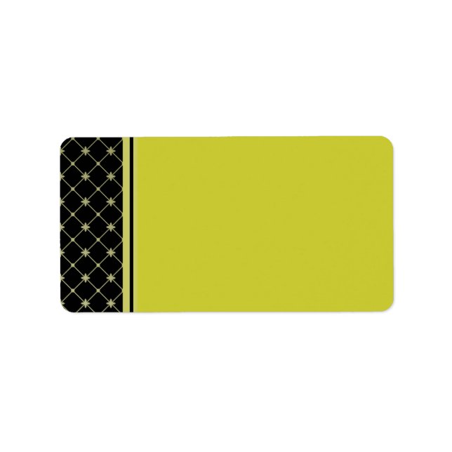Gold Crosses Pattern Blank Address Label (Front)
