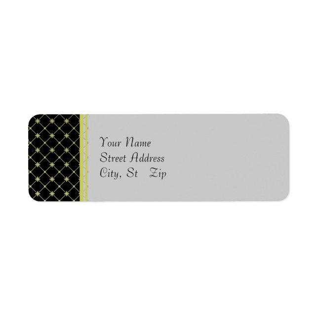 Gold Crosses Pattern Label Template (Front)