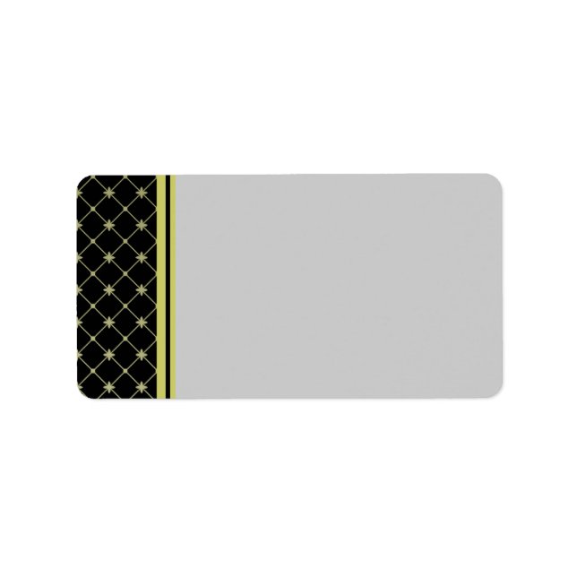 Gold Crosses Pattern Label Template (Front)
