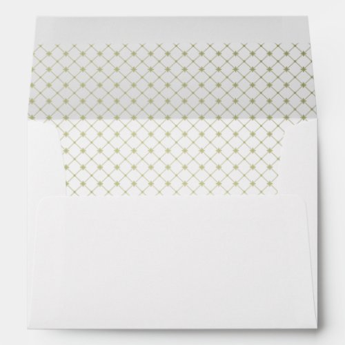 Gold Crosses Pattern Lined Envelope