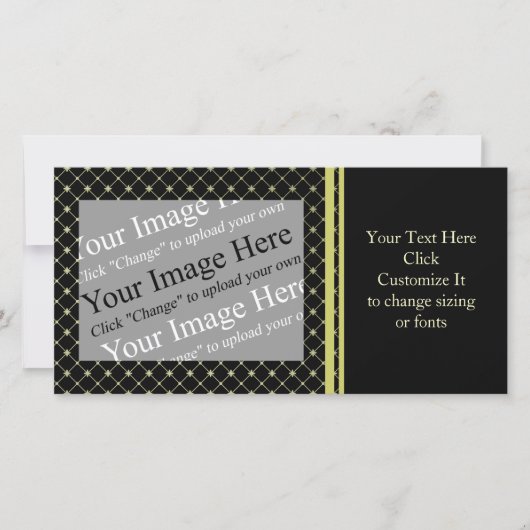 Gold Crosses Photo Card Template (Front)
