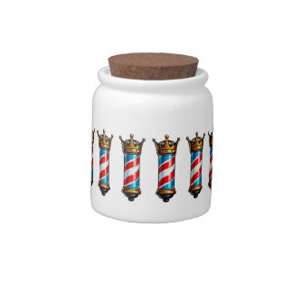 Gold Crown Barber Poles Jar