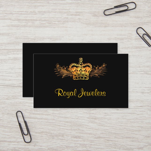 Gold Crown Business Card (Front/Back In Situ)