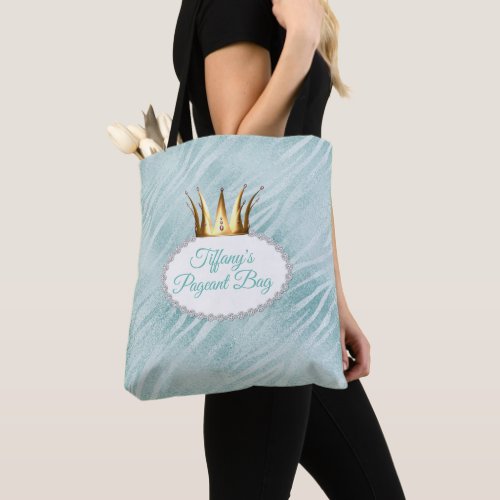 Gold Crown Custom Pageant Tote Bag