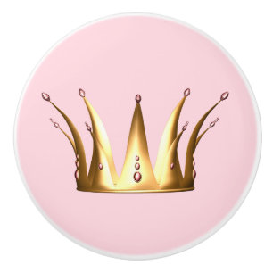 Gold Crown Drawer Pull Knob