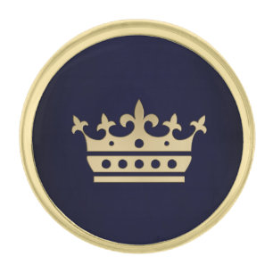 Gold Crown Finish Lapel Pin