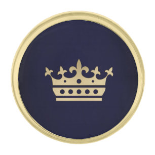 Gold Crown Finish Lapel Pin