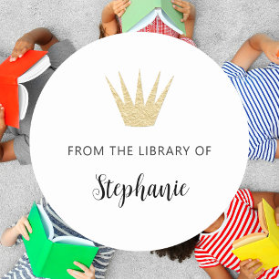 Gold Crown from the library of book sticker