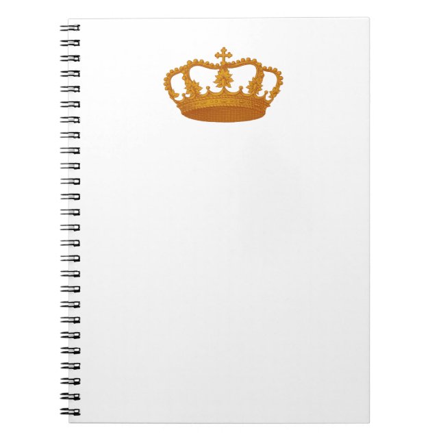 GOLD Crown Gift Item Template You Personalize Notebook (Front)