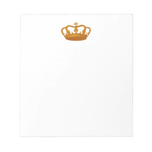 GOLD Crown Gift Item Template You Personalize Notepad