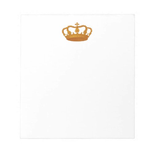 GOLD Crown Gift Item Template You Personalize Notepad