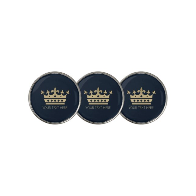 Gold Crown Golf Ball Marker (3 Up)