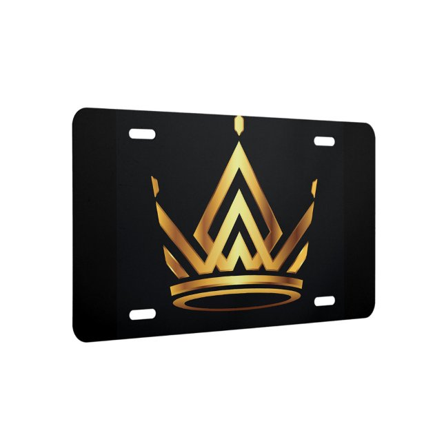 Gold Crown License Plate (A black license plate with a golden crown in the center.  )