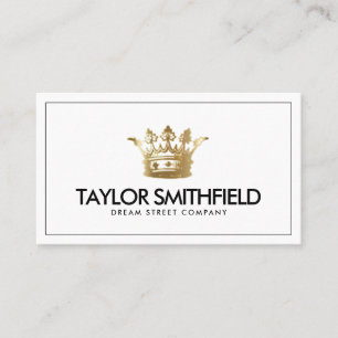 Gold Crown Modern Business Card