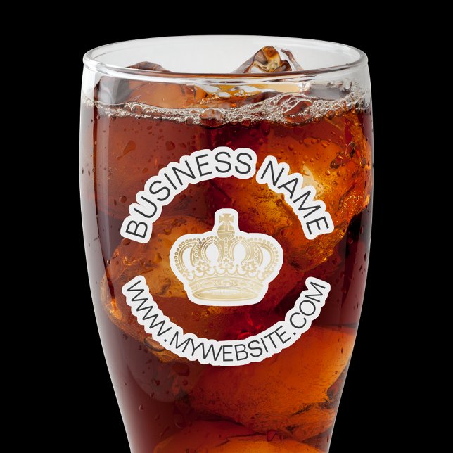 Gold crown name website business sticker (Creator Uploaded)