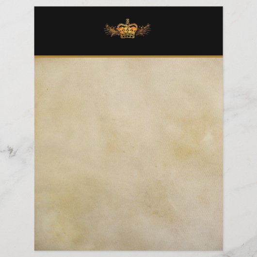 Gold Crown Parchment-look Letterhead (Front)