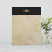 Gold Crown Parchment-look Letterhead (Standing Front)