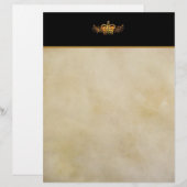 Gold Crown Parchment-look Letterhead (Front/Back)