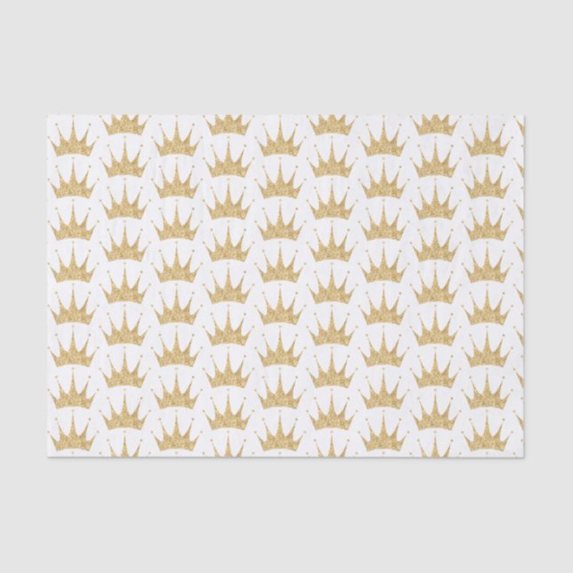 Gold Crown Pattern Tissue Paper (Front)